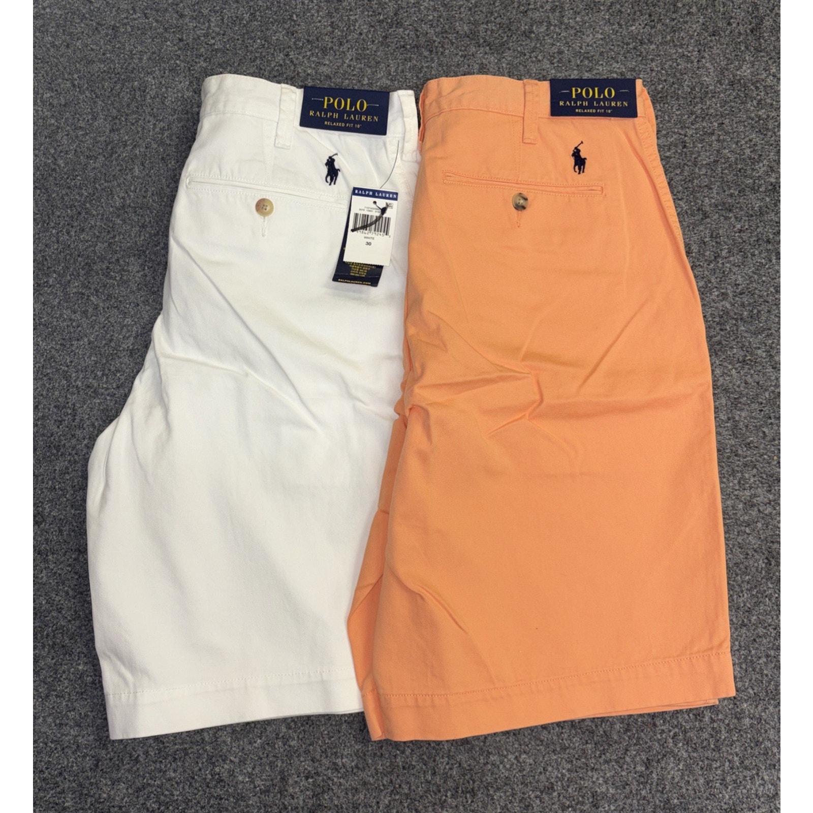 Nwt Polo Ralph Lauren Shorts Mens 30 Chino Relaxed Fit 10” Lot Of 2 ($98 Each)